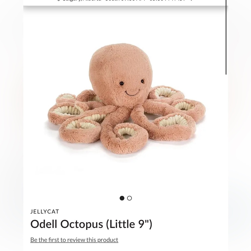 Jellycat Odell Octopus Plush in Tan and Cream